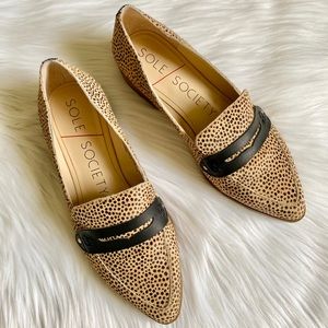 Sole Society Loafer / Flats, animal print Shoes
